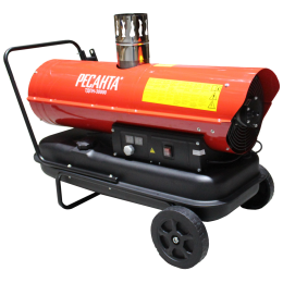 Тепловые пушки Ресанта ТДПН-30000 67/1/12 Тепловая дизельная пушка { дизельная не прямого нагрева, 220В, 30кВт, бак 50л, 760 м3/час, расход 2,4 кг/час, 1330x568x1028, 44,2 кг }